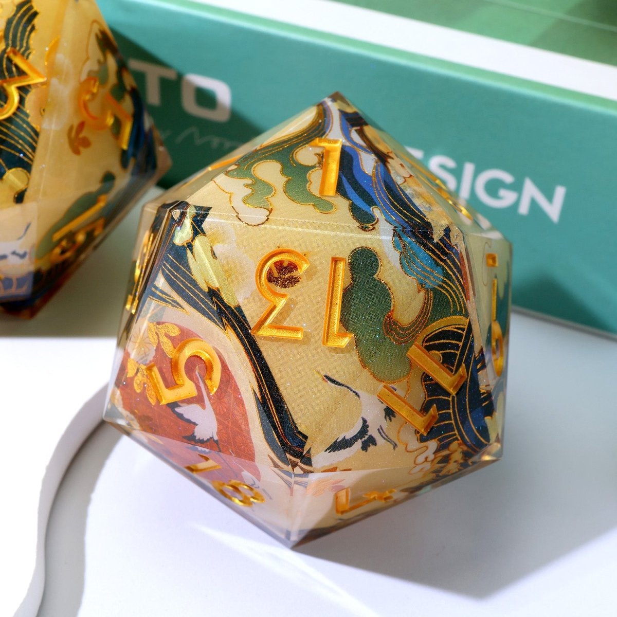 Whispering Glade | 50mm D20 | Oversized Art Core Dice - Tabletop Dominion - We Print Miniatures