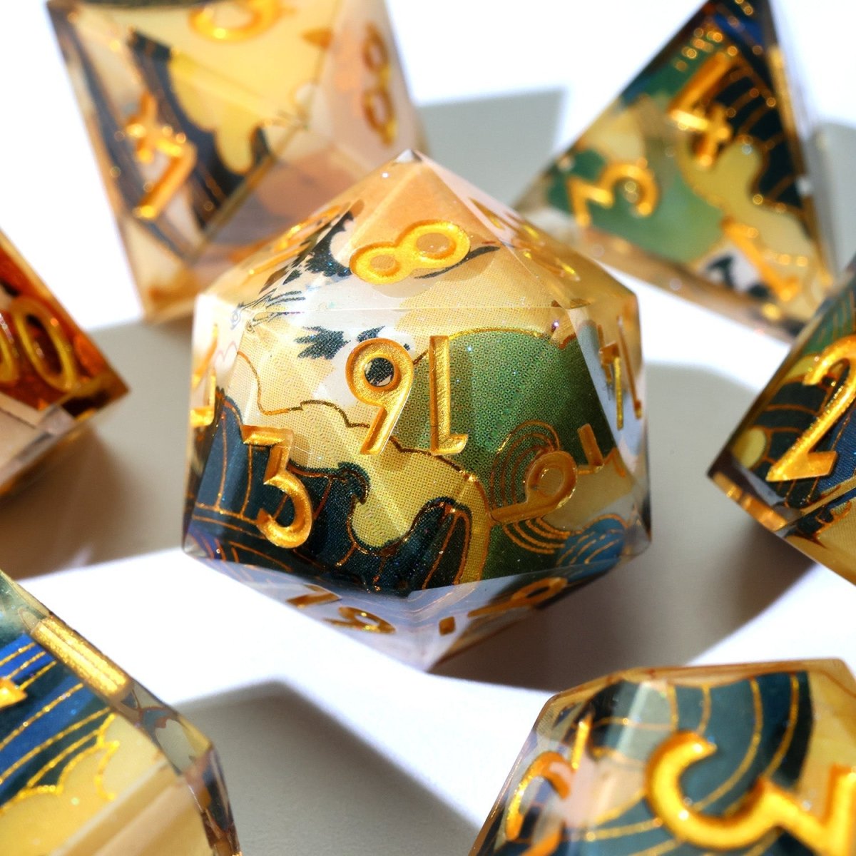 Whispering Glade | Art Core Dice | 7 Piece Set - Tabletop Dominion - We Print Miniatures