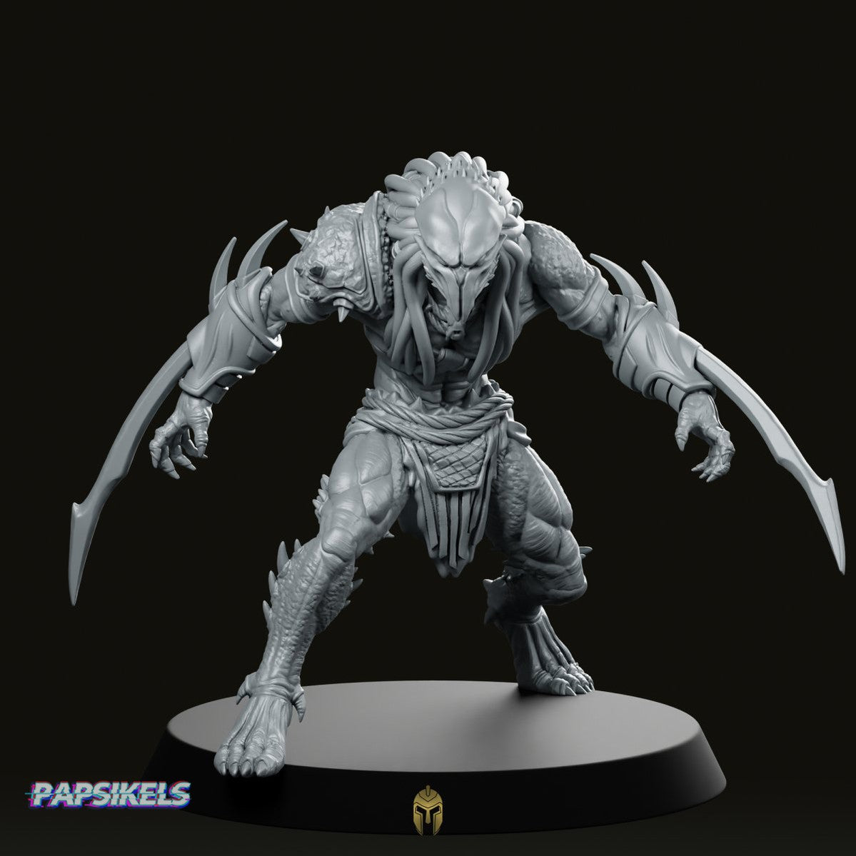 White Crow Assassin Skull Hunter 1 Miniature -Papsikels Miniatures - We Print Miniatures
