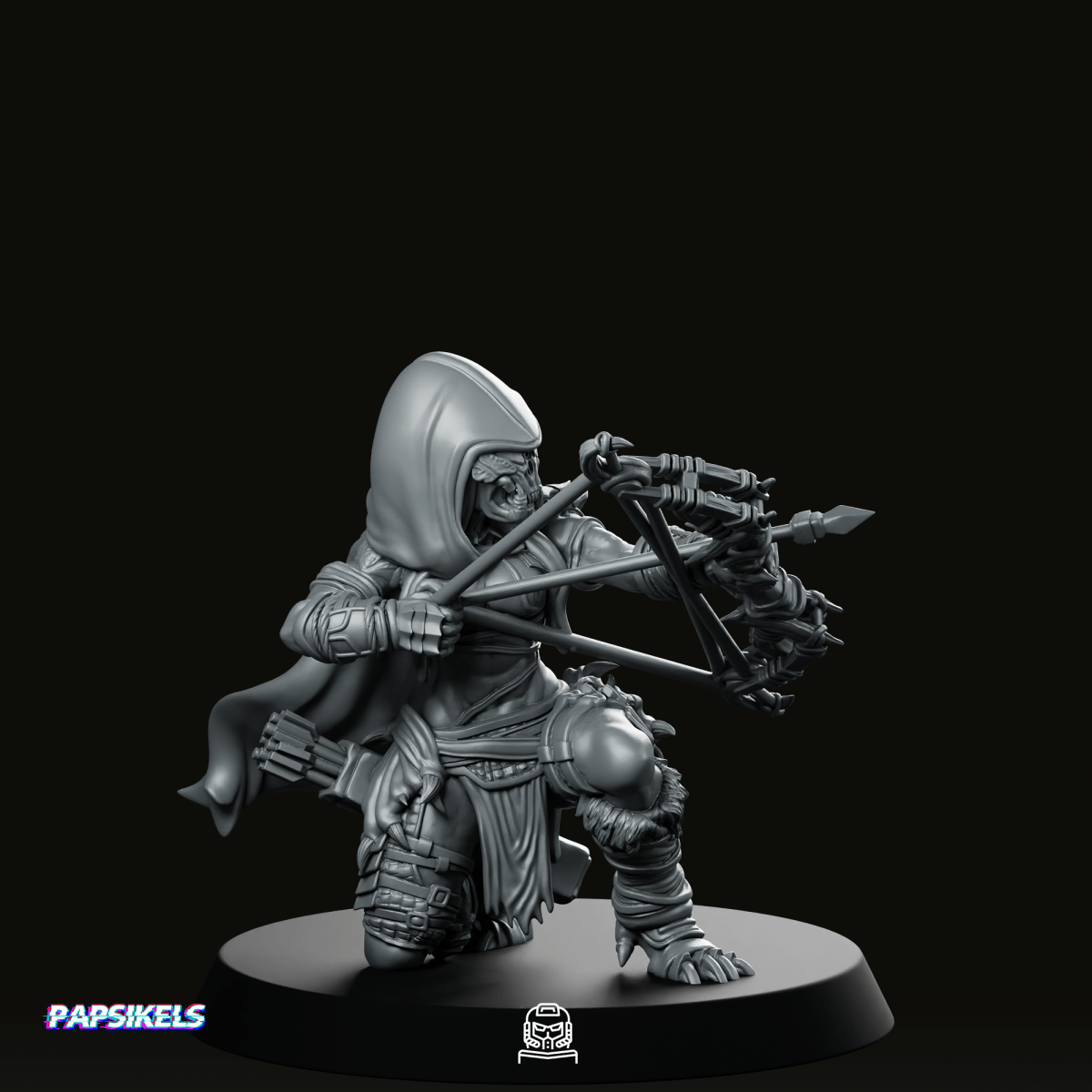 Widow Skull Hunter Feral Miniature - Papsikels Miniatures - We Print Miniatures