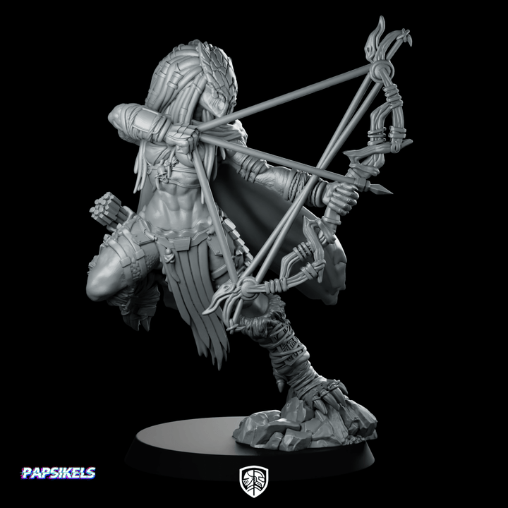 Miniatura Widow Skull Hunter Viper Arquera Ciberpunk