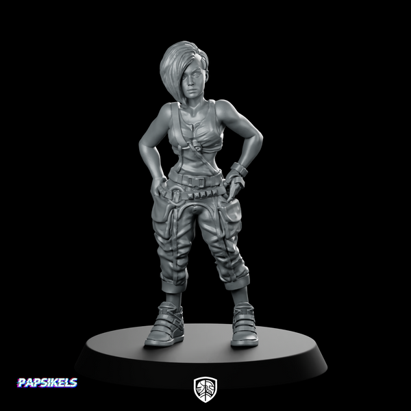 Winnifred Female Mech Engineer Miniature Sci-Fi Cyberpunk Hero