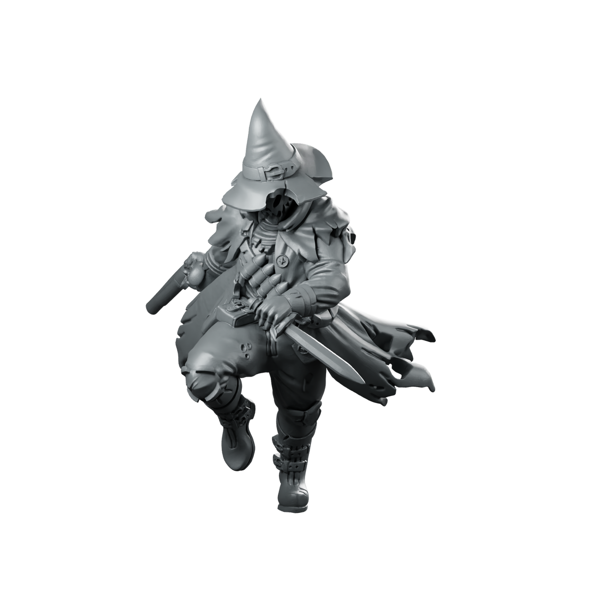 Witch Hunter 2 Miniature Scarecrow Bandit Miniature 360 Spin 01