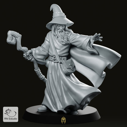 Wizard Amlund Maegon Miniature - RN Estudio - We Print Miniatures