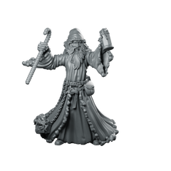 Wizard Christmass Miniature Wizard Mage Alchemist Miniature 360 Spin 01