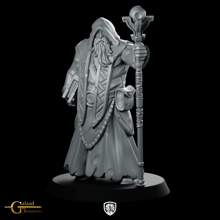 Wizard Miniature Hooded Wizard Mage Staff