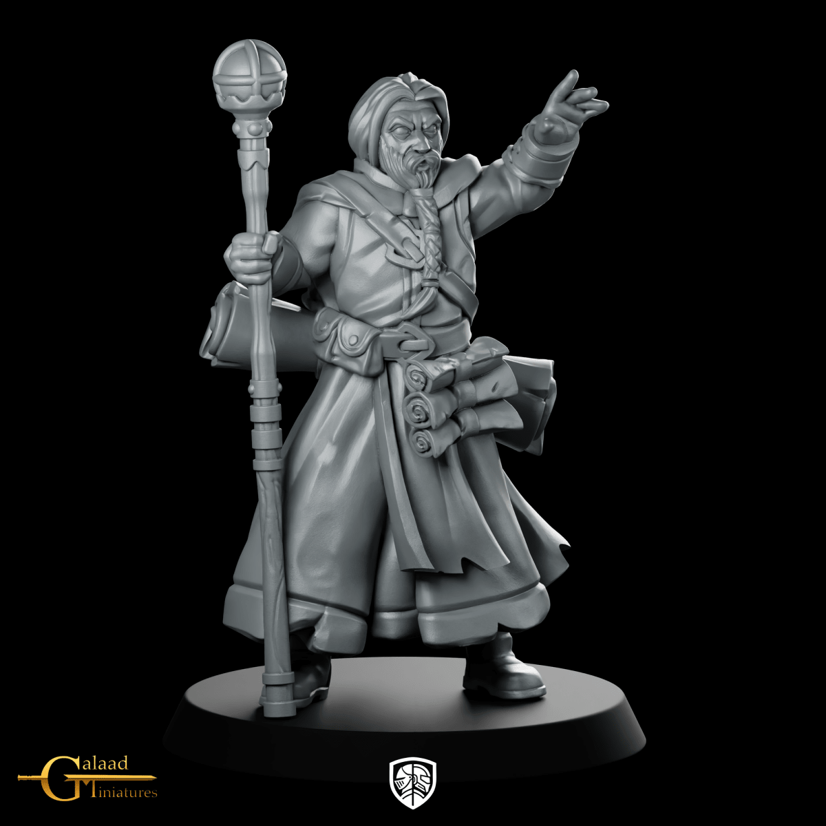 Wizard Parchment 02 Miniature Wizard Mage - Galaad - We Print Miniatures