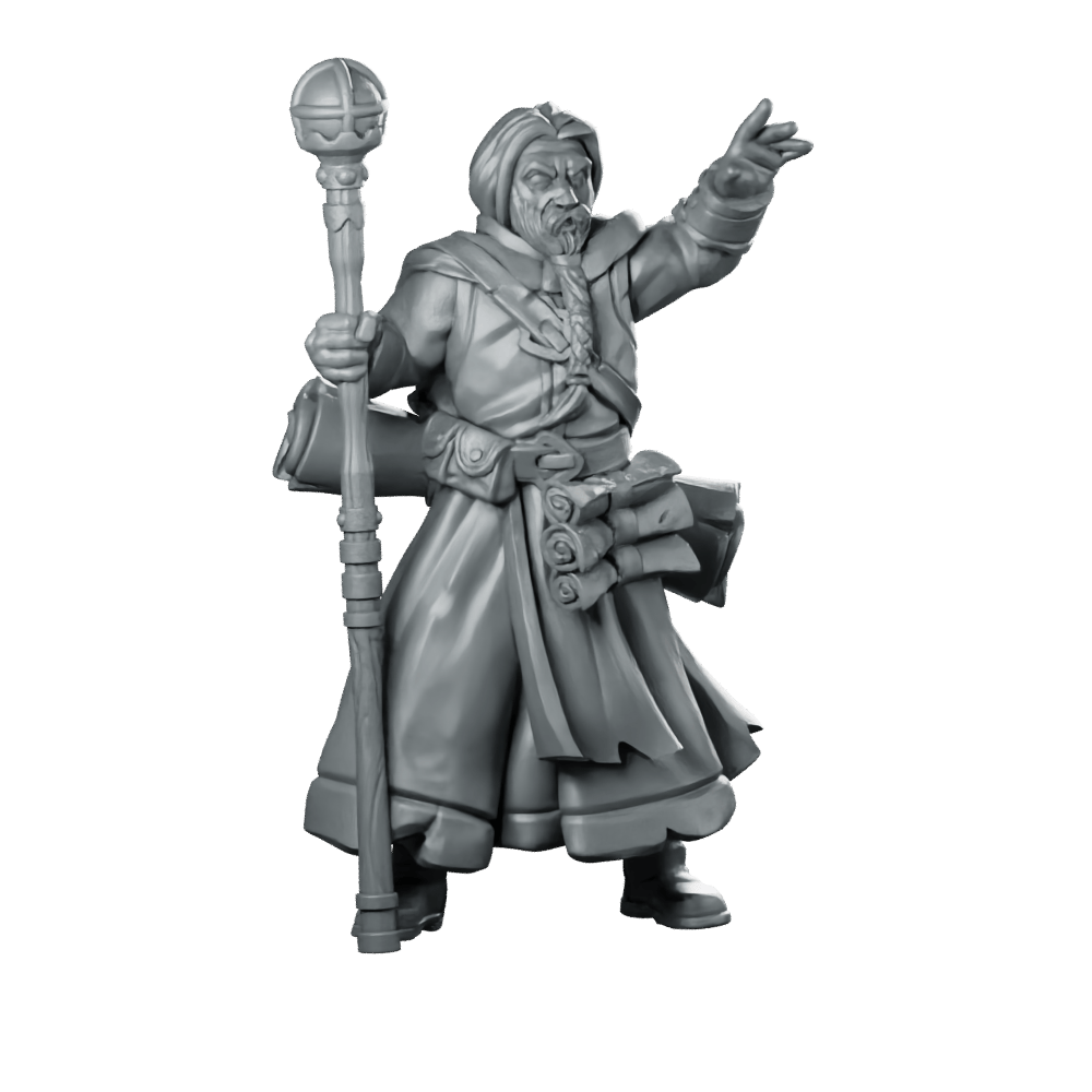 Wizard Parchment 02 Miniature Wizard Mage - Galaad - We Print Miniatures