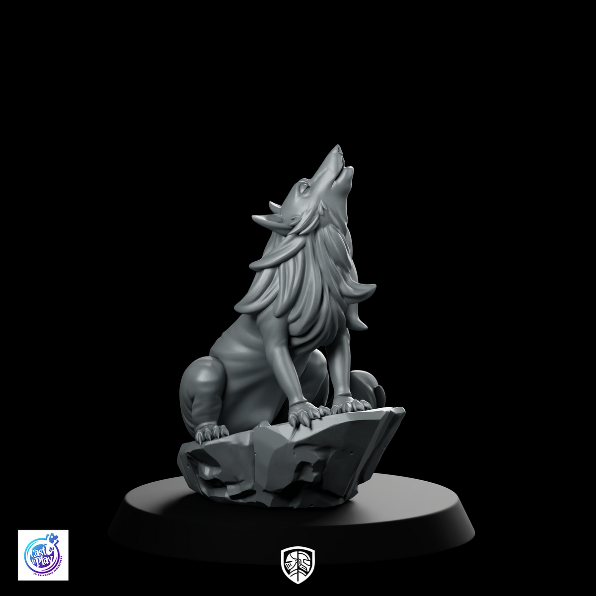 Wolfen Miniature Howling Guard Beast Fantasy Resin