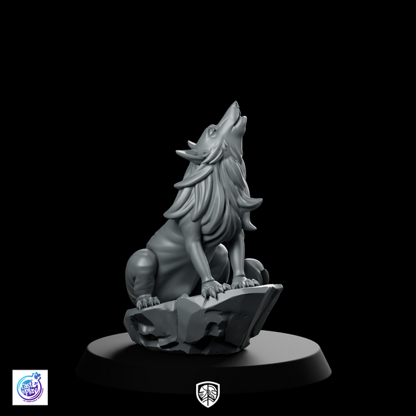 Wolfen Miniature Howling Guard Beast Fantasy Resin