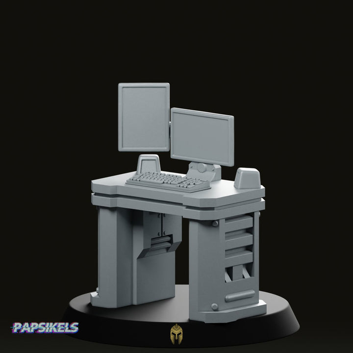 Poste de travail – Figurine de terrain Console de commandement science-fiction