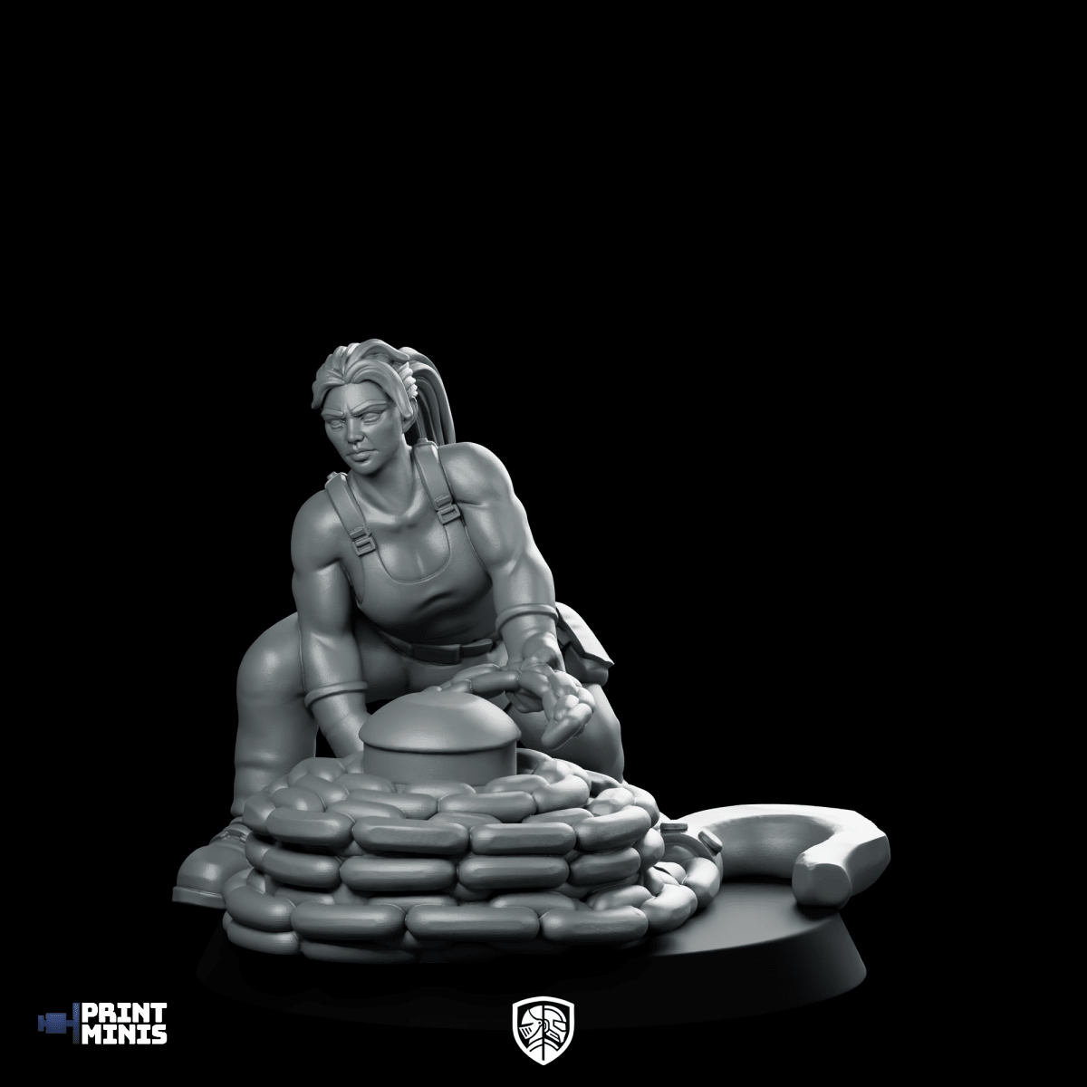 Worker 3 Miniature Arcane Chef Alchemist NPC - PrintMinis - We Print Miniatures