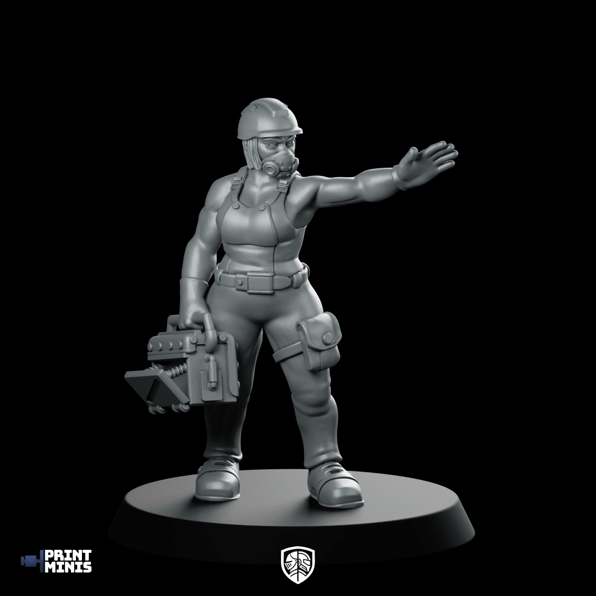 Worker 4 Miniature Industrial Foreman NPC Sci - Fi - PrintMinis - We Print Miniatures