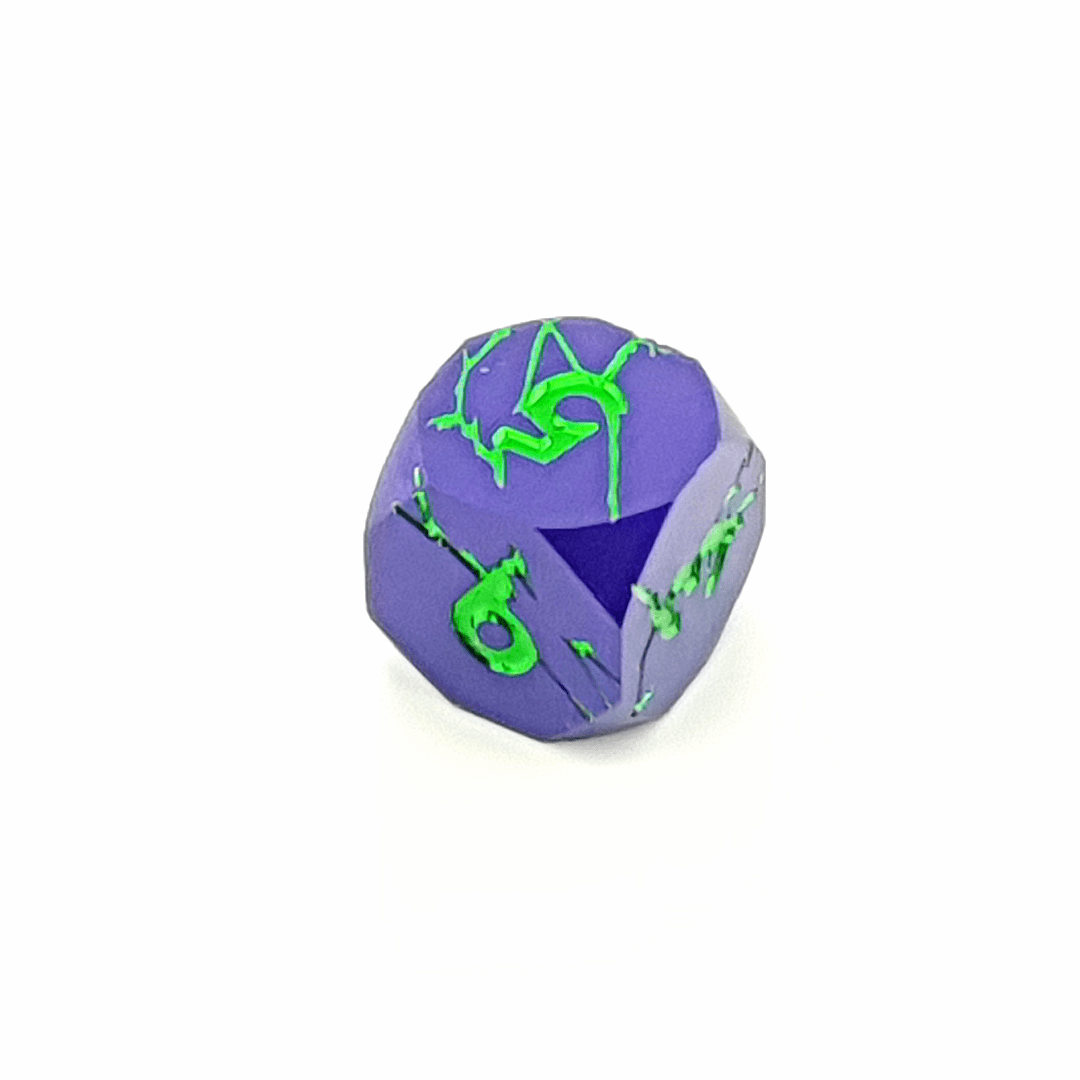 Wraith Bloom | Solid Metal Dice | 7 Piece Set - Tabletop Dominion - We Print Miniatures