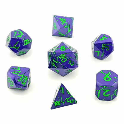 Wraith Bloom | Solid Metal Dice | 7 Piece Set - Tabletop Dominion - We Print Miniatures