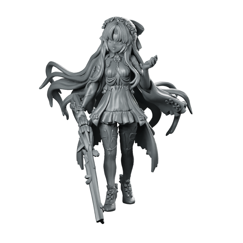 Wuwa Charlotte Product Render Miniature Blossom Sorceress Miniature 360 Spin 01