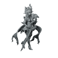 Wuwa Ciaccona Product Render Miniature Bard Elf Miniature 360 Spin 01