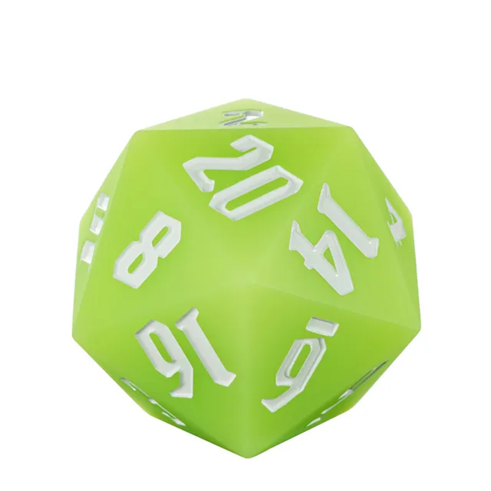 Jester's Bounce | 55 mm leuchtendes D20-Silikon | Grün
