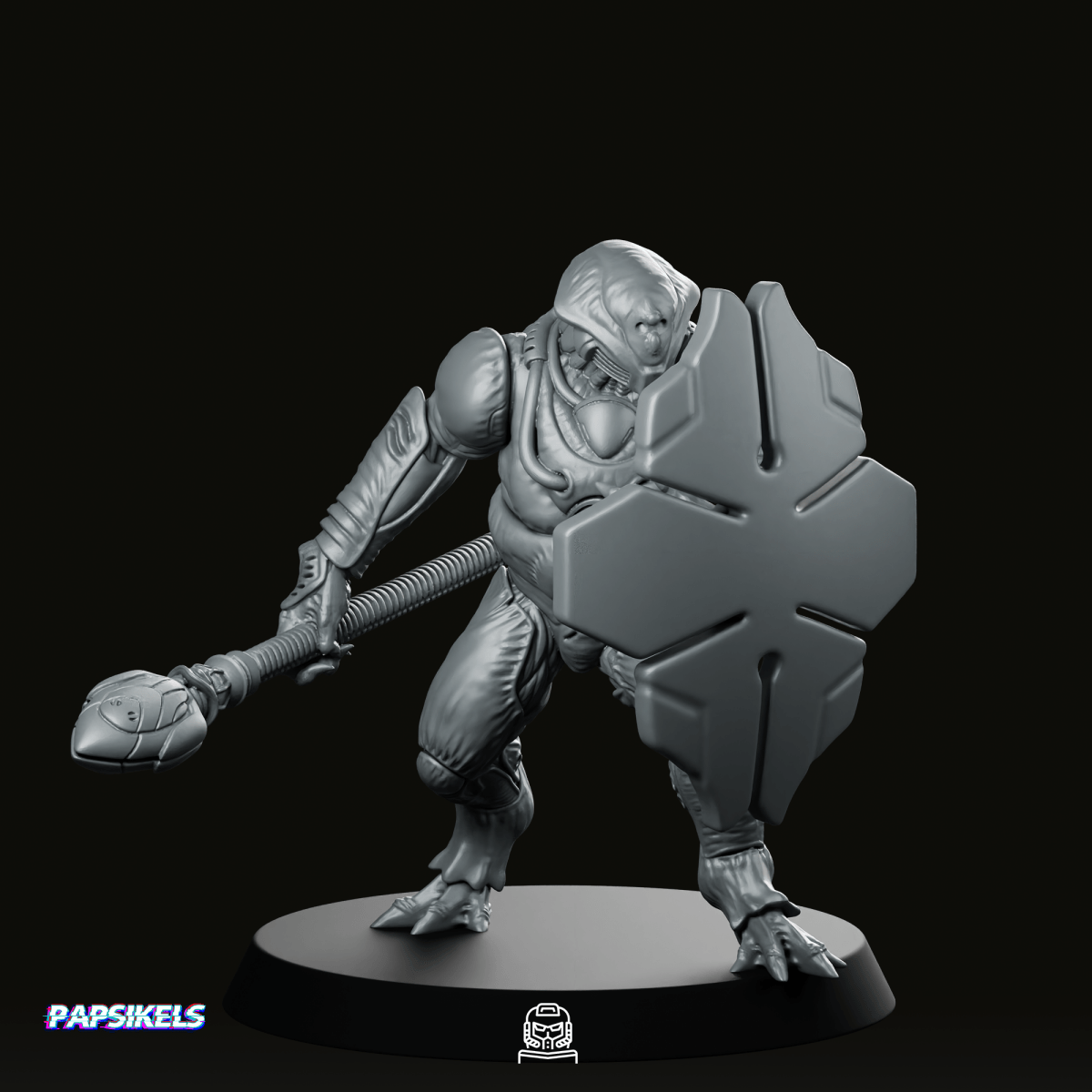 Xeno Squid Overseer 4 Miniature - Papsikels Miniatures - We Print Miniatures