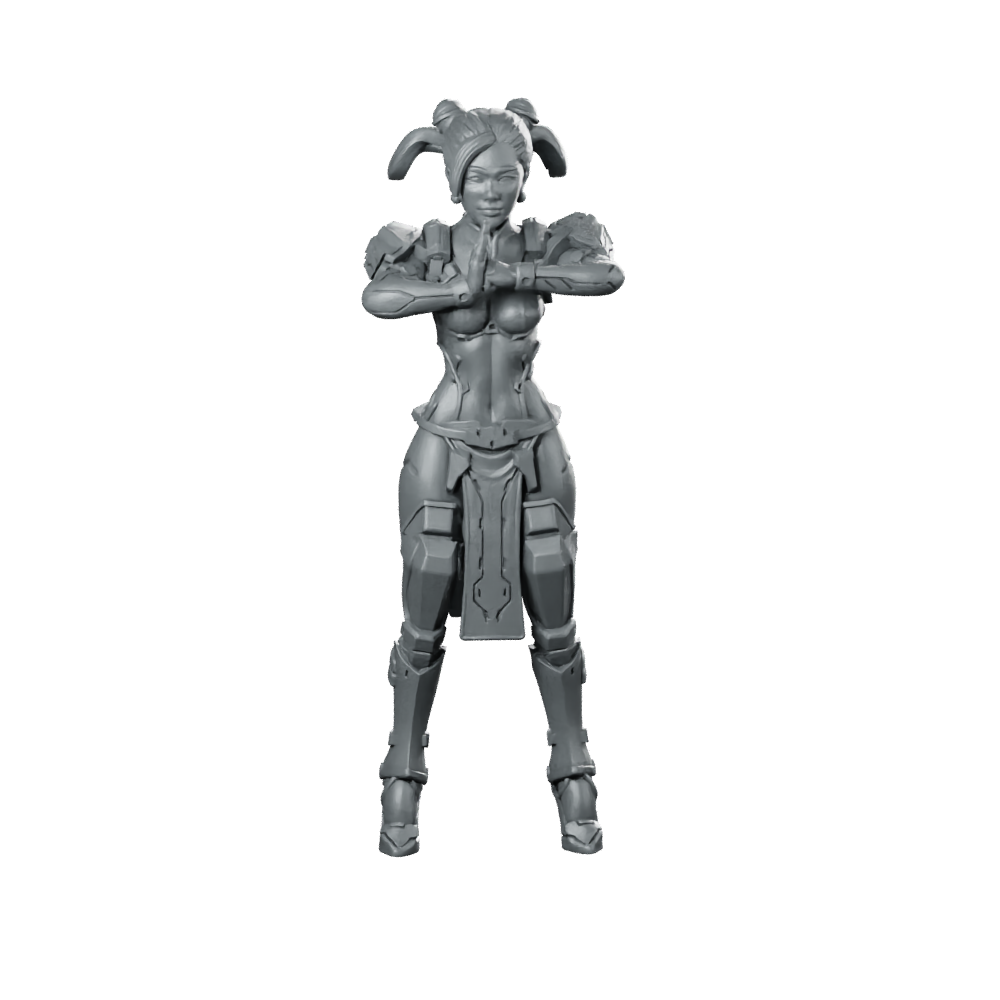 Xiu Ying 1 Cyberpunk Miniature Armoured Operative Miniature 360 Spin 01