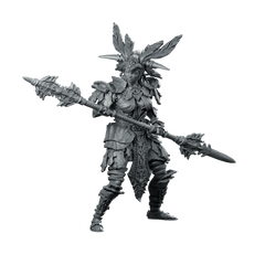 Xybetia Miniature Feathered Spear Warrior Female Fantasy - Haito - We Print Miniatures