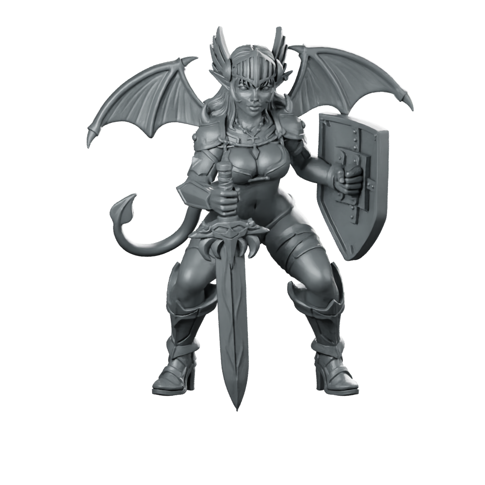 Xyrena Miniature Succubus Warrior Miniature 360 Spin 01
