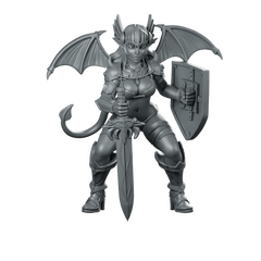 Xyrena Miniature Succubus Warrior Miniature 360 Spin 01