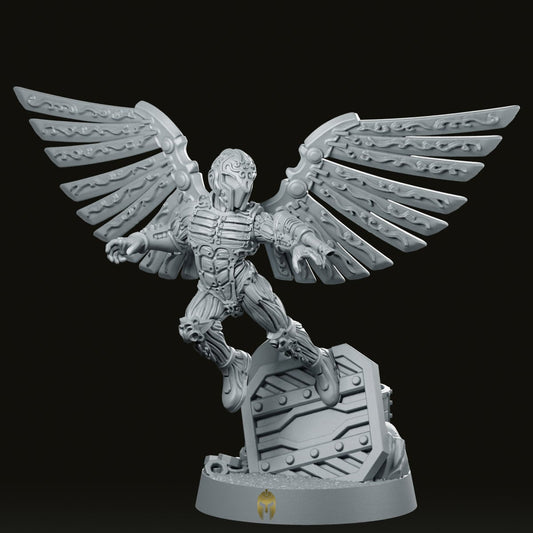 Yadu Spire Champion Ornate Wings Miniature - PrintMinis - We Print Miniatures