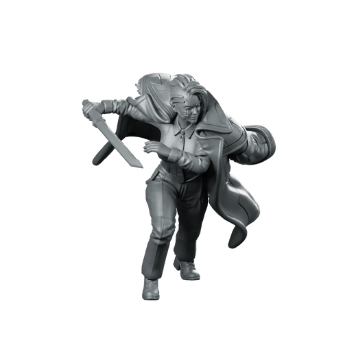 Yara Belle Kuznetsova 2v1 Miniature Cyberpunk Hunter - Unit9 - We Print Miniatures
