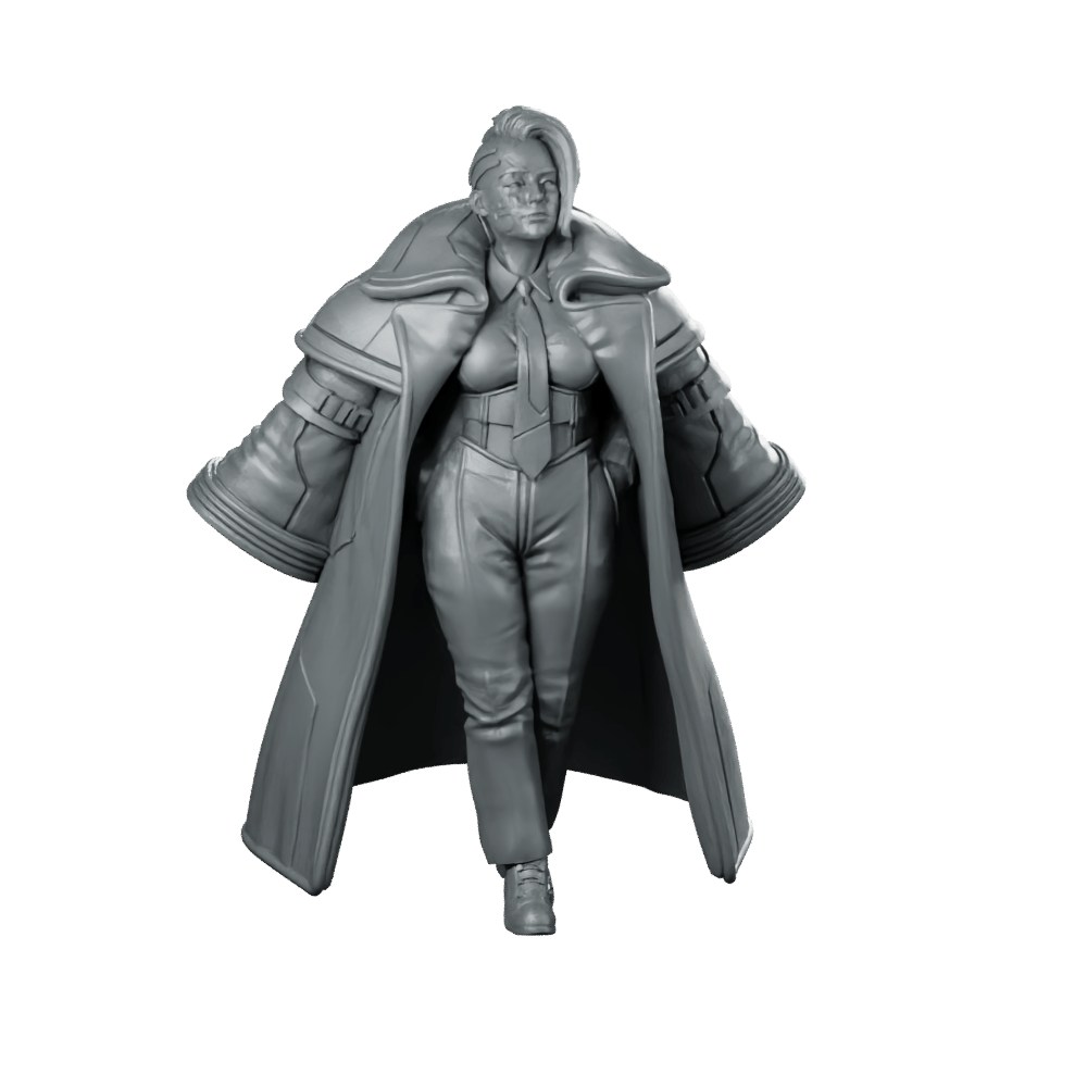 Yara Belle Kuznetsova 2v2 Miniature Cyberpunk Operative - Unit9 - We Print Miniatures