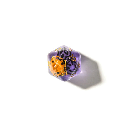 Yellow Ladybugs | Resin Inclusion Dice | 7 Piece Set - Tabletop Dominion - We Print Miniatures