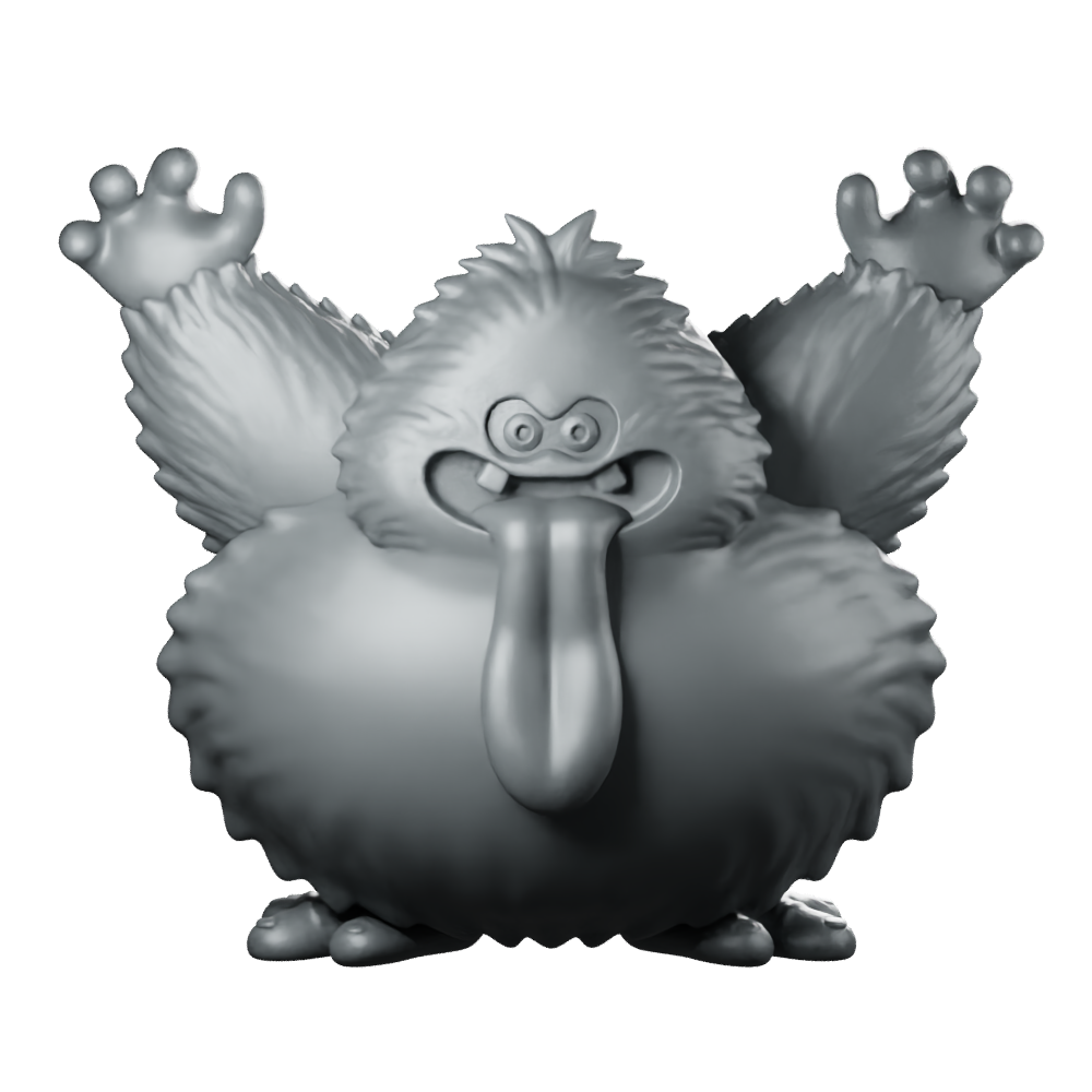 Yeti Product Render Miniature Fluffy Monster Miniature 360 Spin 01