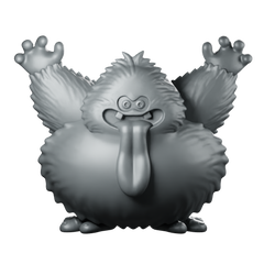Yeti Product Render Miniature Fluffy Monster Miniature 360 Spin 01
