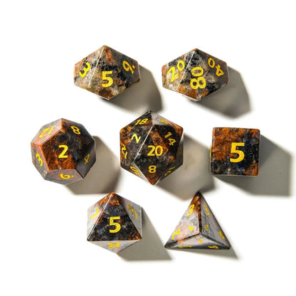 Yooperlite | Natural Gemstone | 7 Piece Set - Tabletop Dominion - We Print Miniatures