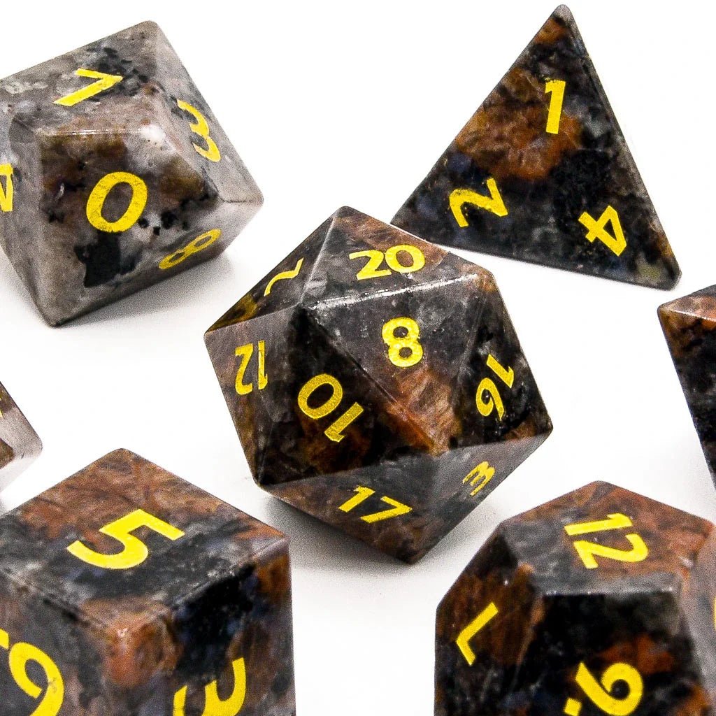 Yooperlite | Natural Gemstone | 7 Piece Set - Tabletop Dominion - We Print Miniatures