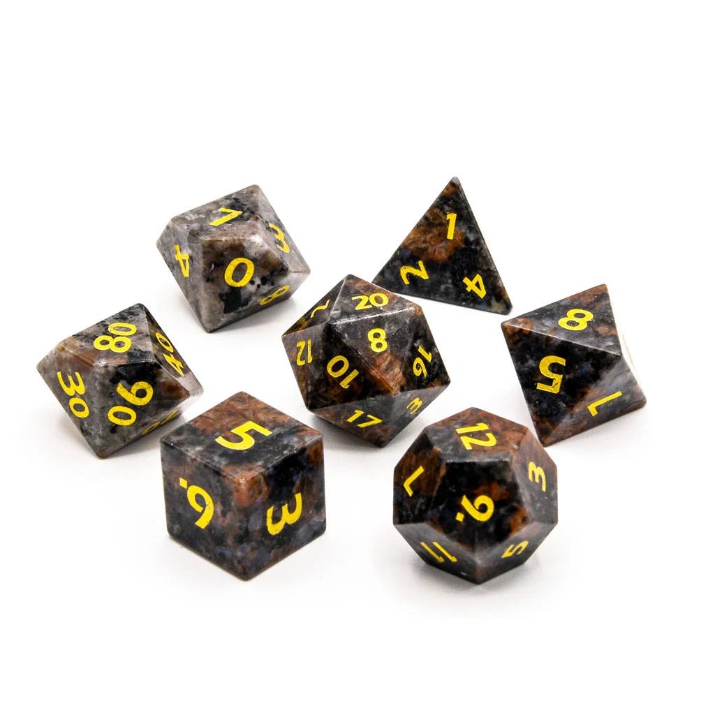 Yooperlite | Natural Gemstone | 7 Piece Set - Tabletop Dominion - We Print Miniatures