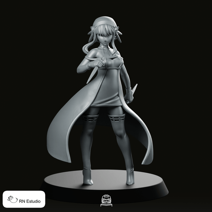 Yor Female Miniature Sci-Fi Rogue Assassin Daggers