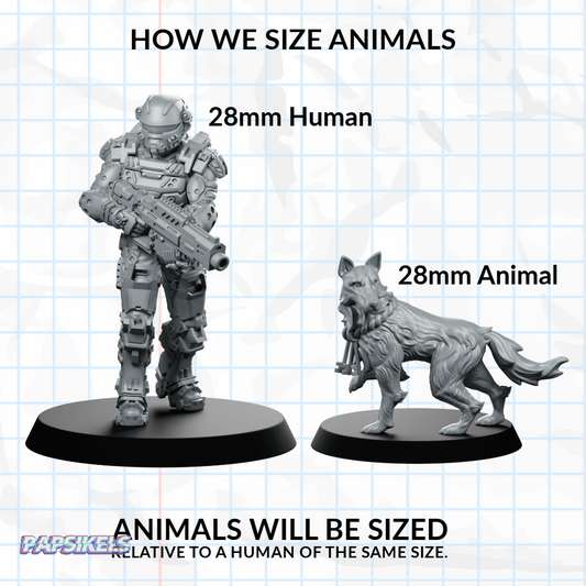 Yorgi Dog Cyberdog Pet Miniature - Papsikels Miniatures - We Print Miniatures