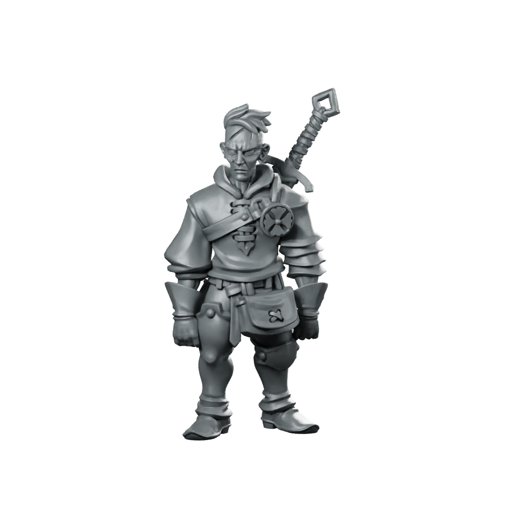 Young Mercenary Miniature Miniature 360 Spin 01