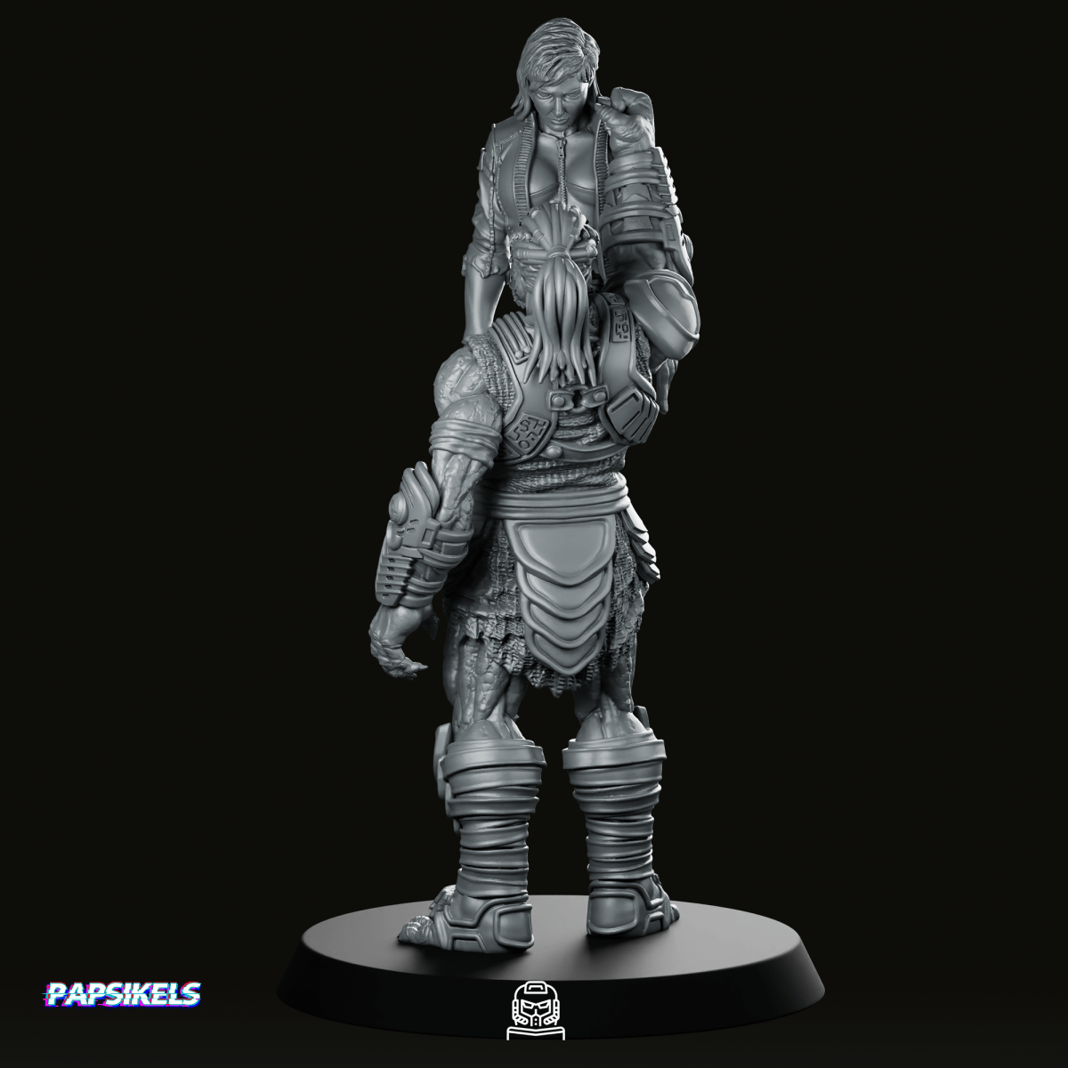 Young Outcast Skull Hunter Dek 6 Miniature - Papsikels Miniatures - We Print Miniatures