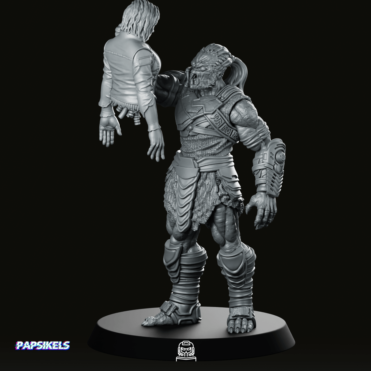 Young Outcast Skull Hunter Dek 6 Miniature - Papsikels Miniatures - We Print Miniatures
