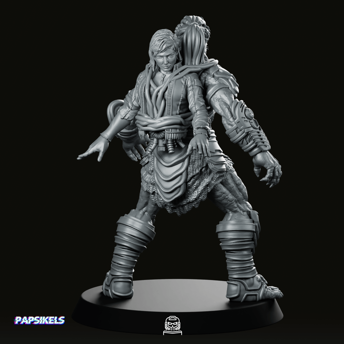 Young Outcast Skull Hunter Dek Miniature - Papsikels Miniatures - We Print Miniatures