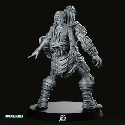 Young Outcast Skull Hunter Dek Miniature - Papsikels Miniatures - We Print Miniatures