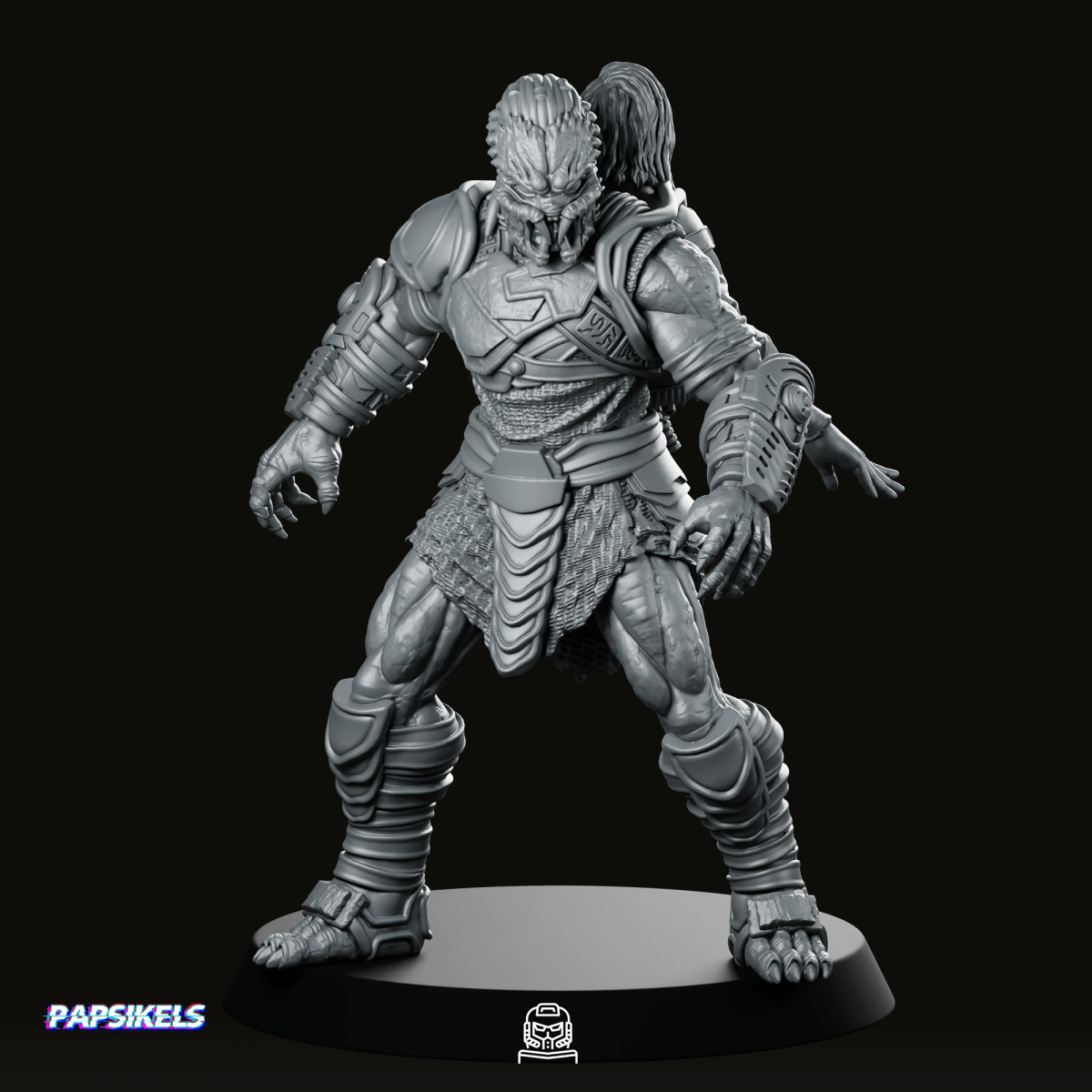 Young Outcast Skull Hunter Dek Miniature - Papsikels Miniatures - We Print Miniatures