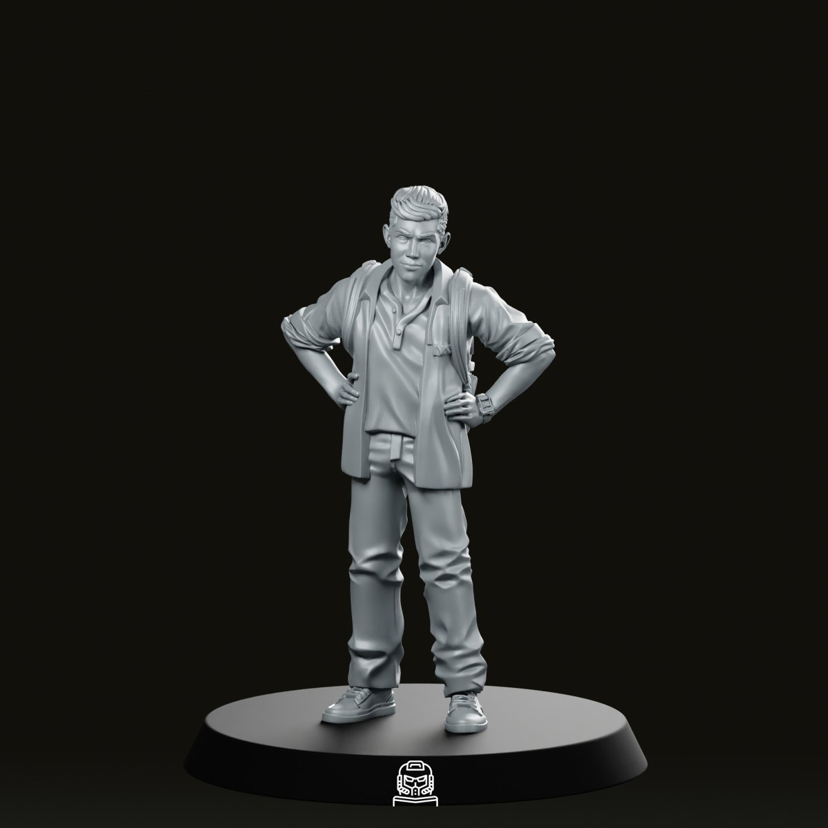 Young Scavenger Leader Miniature - Papsikels Miniatures - We Print Miniatures