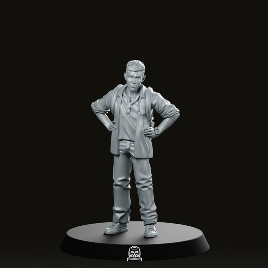 Young Scavenger Leader Miniature - Papsikels Miniatures - We Print Miniatures