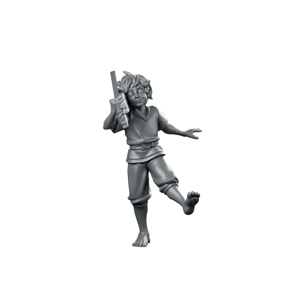 Young Worker Fantasy Miniature Miniature 360 Spin 01