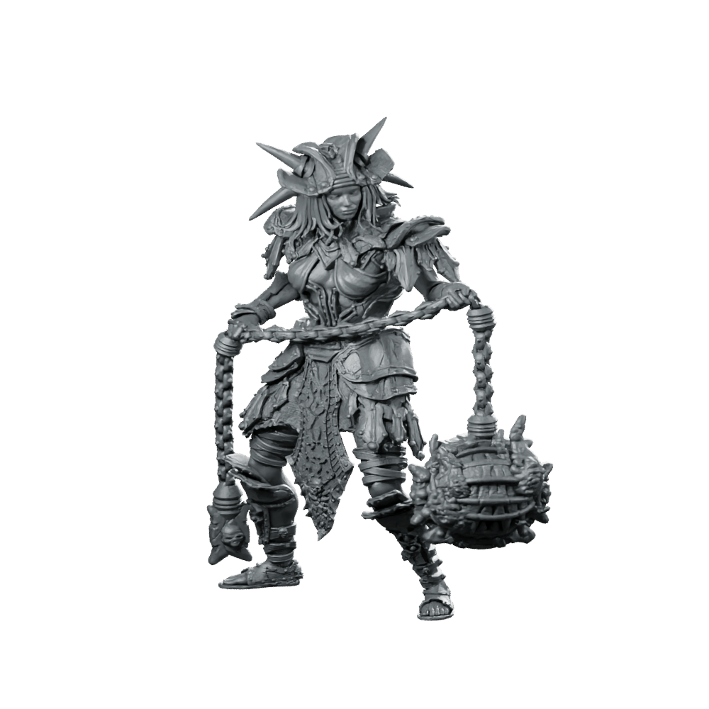Ysmeria Miniature Armored Wrecking Ball Warrior - Haito - We Print Miniatures
