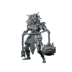 Ysmeria Miniature Armored Wrecking Ball Warrior - Haito - We Print Miniatures