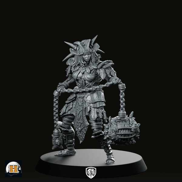 Ysmeria Miniature Armored Wrecking Ball Warrior - Haito - We Print Miniatures
